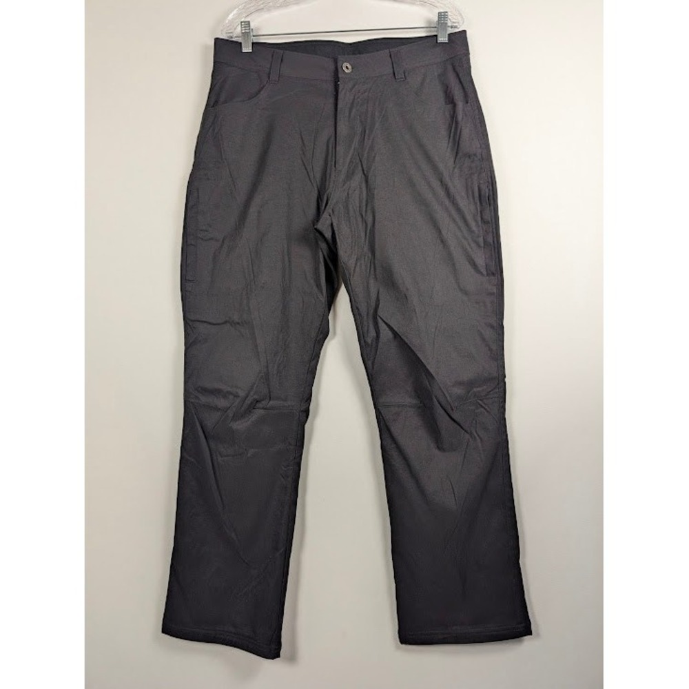 Eddie Bauer Fleece Lined Pants Mens 34x30 Black Hiking Outdoor EUC - Picture 1 of 10